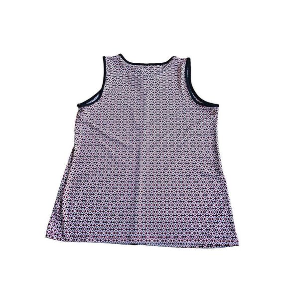 Liz claiborne carreer womens Sz M red black multicolor sleeveless top - Picture 2 of 6